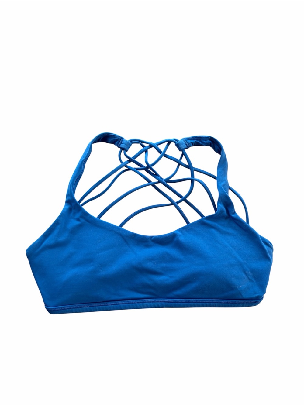 Blue Strappy Back Sports Bra
